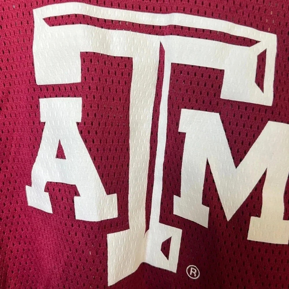 Texas A&M boys jersey mesh TAMU Aggies toddler little maroon white short sleeve - Picture 4 of 4